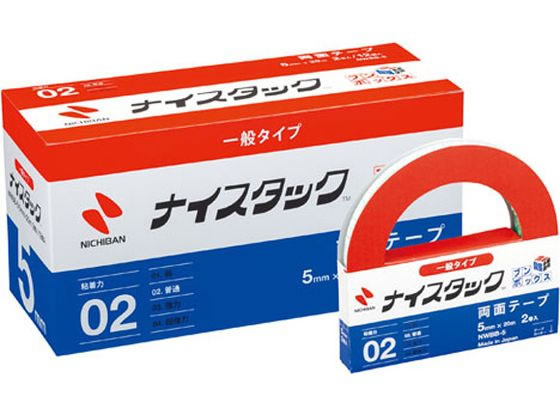 ニチバン 再生紙両面テープ ナイスタック ブンボックス 24巻 NWBB-5 1箱(ご注文単位1箱)【直送品】