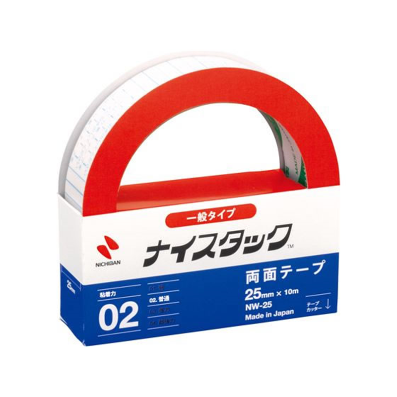 ニチバン 再生紙両面テープ ナイスタック レギュラーサイズ NW-25 1個(ご注文単位1個)【直送品】