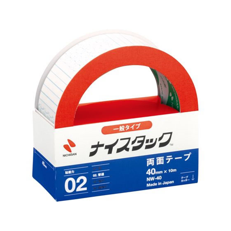 ニチバン 再生紙両面テープ ナイスタック レギュラーサイズ NW-40 1個(ご注文単位1個)【直送品】
