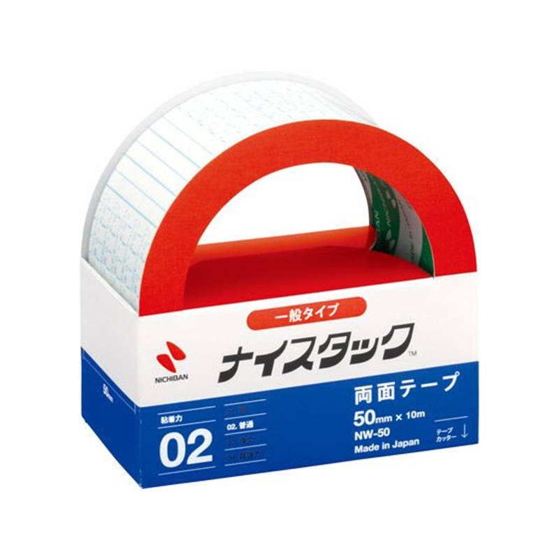 ニチバン 再生紙両面テープ ナイスタック レギュラーサイズ NW-50 1個(ご注文単位1個)【直送品】