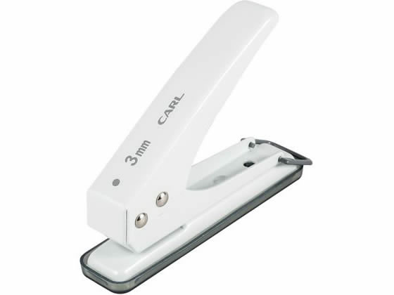 カール事務器 1穴パンチ ホワイト 穴径3mm SD-130-W 1個(ご注文単位1個)【直送品】