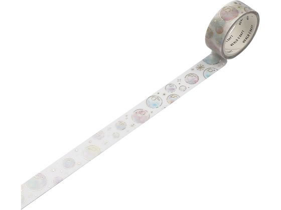 ワールドクラフト キラキラマスキングテープ Bubble KRMT15-037 1巻(ご注文単位1巻)【直送品】