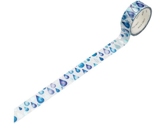 ワールドクラフト キラキラマスキングテープ Drop KRMT15-038 1巻(ご注文単位1巻)【直送品】