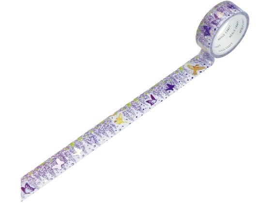 ワールドクラフト キラキラマスキングテープ Wisteria KRMT15-044 1巻(ご注文単位1巻)【直送品】
