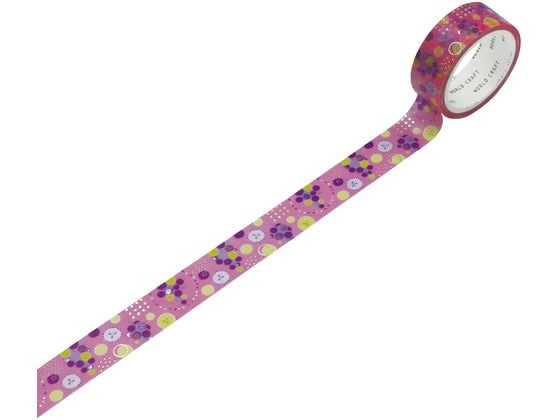 ワールドクラフト キラキラマスキングテープ Grape KRMT15-048 1巻(ご注文単位1巻)【直送品】