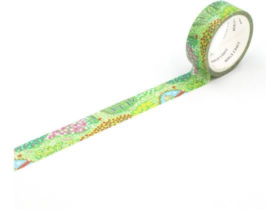 ワールドクラフト キラキラマスキングテープ Flower garden KRMT15-068 1巻(ご注文単位1巻)【直送品】