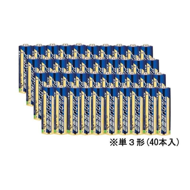 アルカリ乾電池単3 1パック(40本) LR6 1箱（ご注文単位1箱)【直送品】