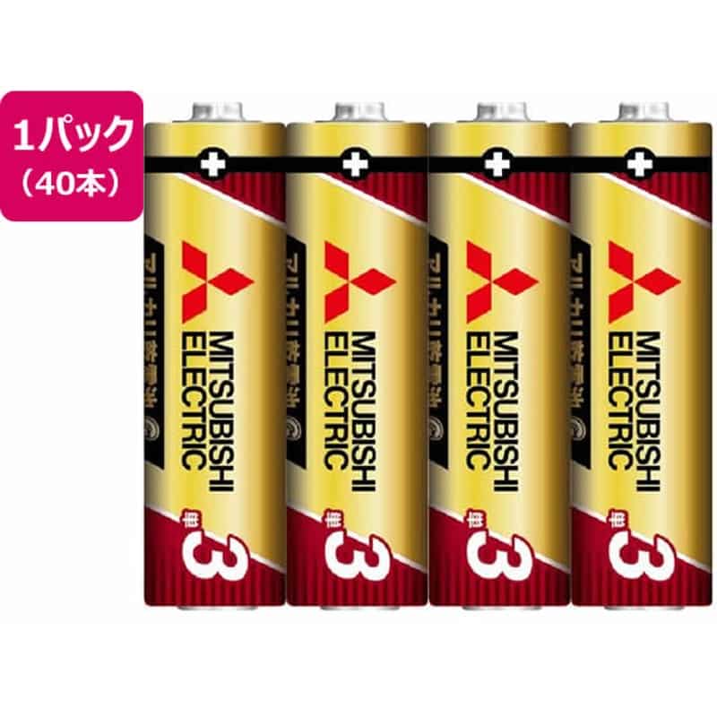三菱電機 アルカリ乾電池 単3形 40本 LR6GR 4S 1箱（ご注文単位1箱)【直送品】