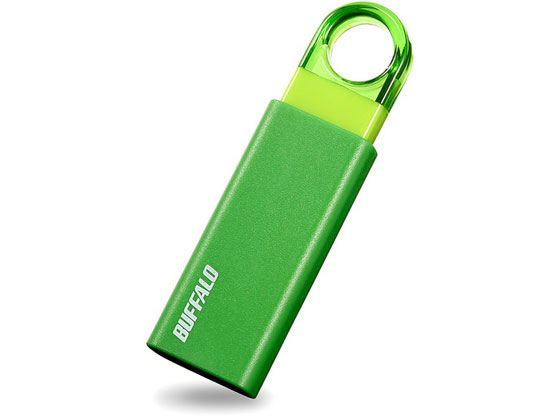 バッファロー ノックスライド USBメモリ 16GB グリーン RUF3-KS16GA-GR 1個（ご注文単位1個)【直送品】