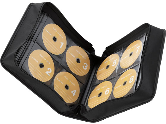 エレコム CD/DVDファスナーケース 320枚 CCD-SS320BK 1個(ご注文単位1個)【直送品】