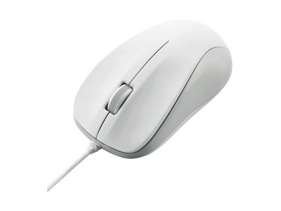 エレコム レーザーマウス 有線 3ボタン ホワイト M-S2ULWH RS 1個(ご注文単位1個)【直送品】
