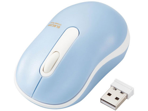 エレコム ワイヤレスマウス 抗菌 光学式 静音 S M-DY10DRSKBUL 1個(ご注文単位1個)【直送品】