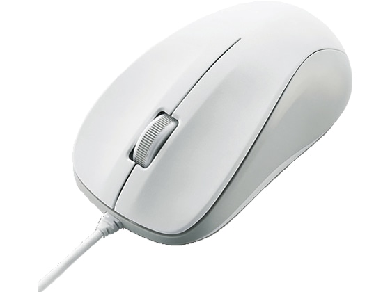 エレコム 光学式マウス 3ボタン ホワイト M-K6URWH/RS 1個(ご注文単位1個)【直送品】