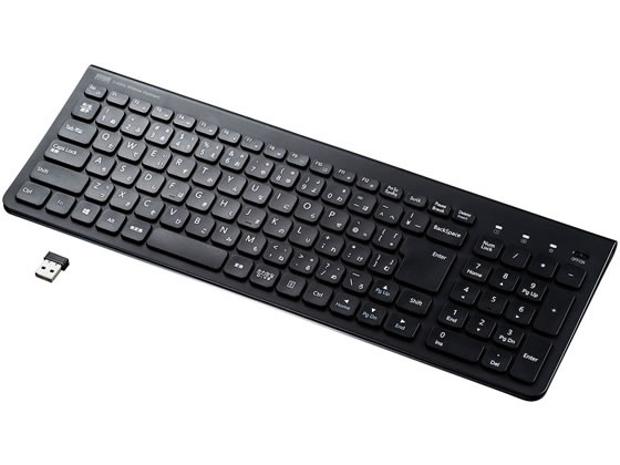 サンワサプライ ワイヤレススリムキーボードテンキー付ブラック SKB-WL31BK 1台(ご注文単位1台)【直送品】