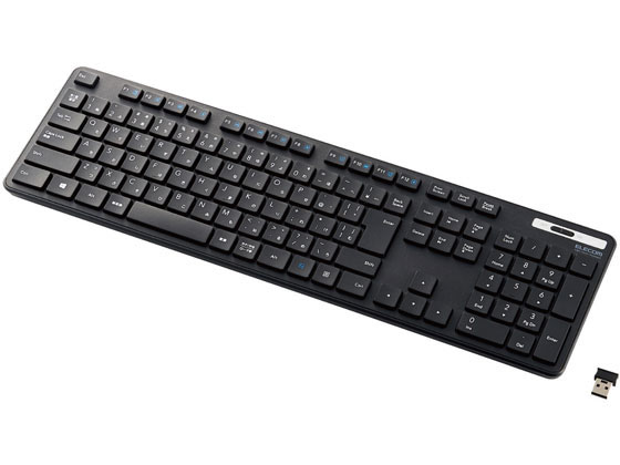 エレコム キーボード ワイヤレス 抗菌 薄型 フル TK-FDM110TKBK 1個(ご注文単位1個)【直送品】