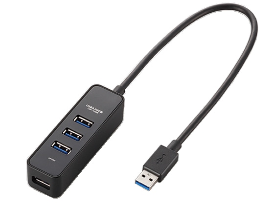 エレコム マグネット付USB3.0ハブ バスパワー4ポート 黒 U3H-T405BBK 1個(ご注文単位1個)【直送品】