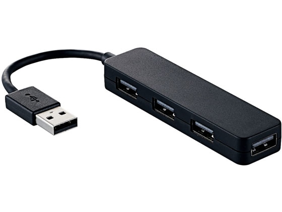 エレコム USB2.0ハブ コンパクト 4ポート U2H-SN4NBBK 1個(ご注文単位1個)【直送品】