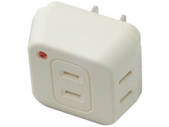 ヤザワ 雷サージ付トリプルタップ 3個口 白 Y02TK300WH 1個(ご注文単位1個)【直送品】