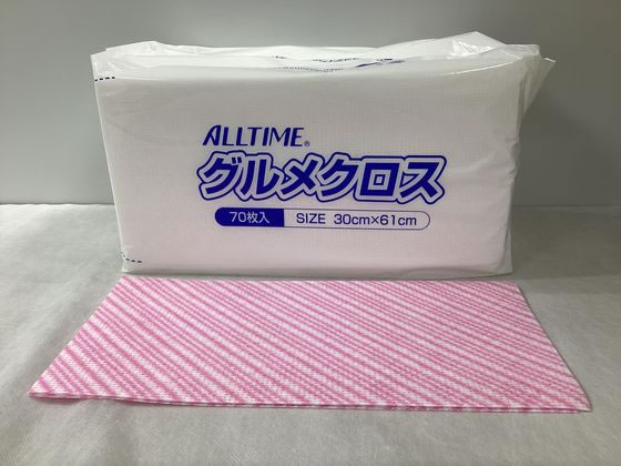 東京メディカル グルメクロス 厚口 30×61cm ピンク 70枚 1箱(ご注文単位1箱)【直送品】