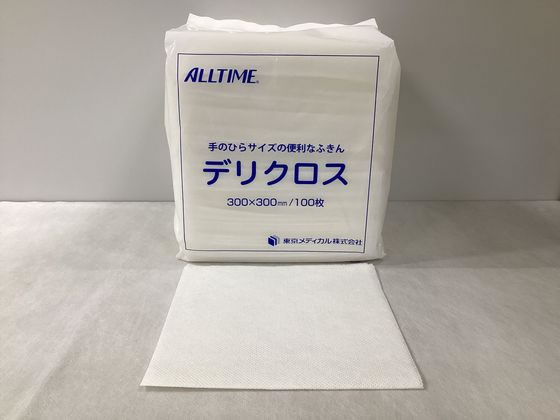 東京メディカル デリクロス 30×30cm ホワイト 100枚 FT-6300 1袋(ご注文単位1袋)【直送品】