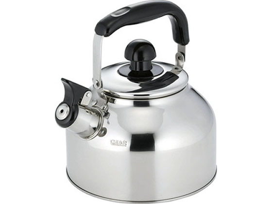 カクセー IH対応 ステンレス製 広口笛吹きケトル 2.7L 1個(ご注文単位1個)【直送品】