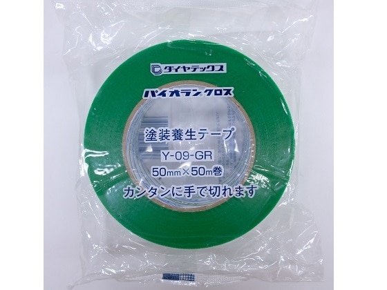 ダイヤテックス パイオラン 塗装養生用 50mm×50m グリーン Y-09-GR 1巻(ご注文単位1巻)【直送品】