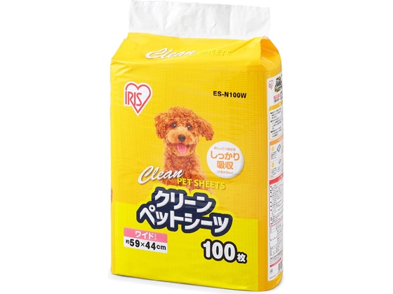 アイリスオーヤマ クリーン ペットシーツ ワイド 100枚 ES-N100W 1袋（ご注文単位1袋)【直送品】