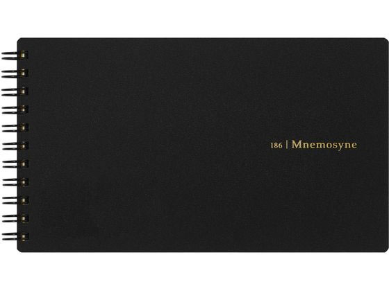 マルマン ノート リングノート 5mm方眼罫 ニーモシネ 横型 ブラック 80枚 1冊(ご注文単位1冊)【直送品】