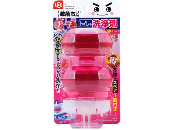 レック GNタンクにポン トイレの洗浄剤 ピーチ 2個入 容器1個付 1セット(ご注文単位1セット)【直送品】