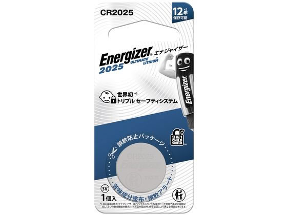 エナジャイザー リチウムコイン電池CR2025 1個パック CR2025J1P 1ﾊﾟｯｸ（ご注文単位1ﾊﾟｯｸ）【直送品】