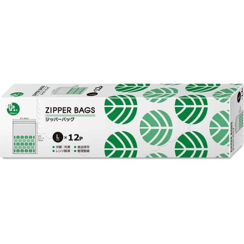 オルディ プラスプラス ジッパーバッグ クリア L 12枚 PP-DZL01-12 1個（ご注文単位1個）【直送品】