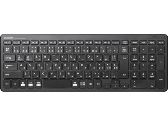 エレコム ワイヤレスキーボード パンタグラフ 小型 ブラック TK-FDP099TBK 1個(ご注文単位1個)【直送品】