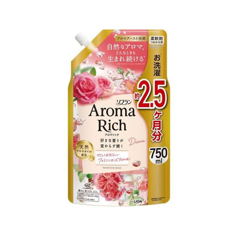 ライオン ソフラン アロマリッチ ダイアナ つめかえ用 750mL 1個(ご注文単位1個)【直送品】