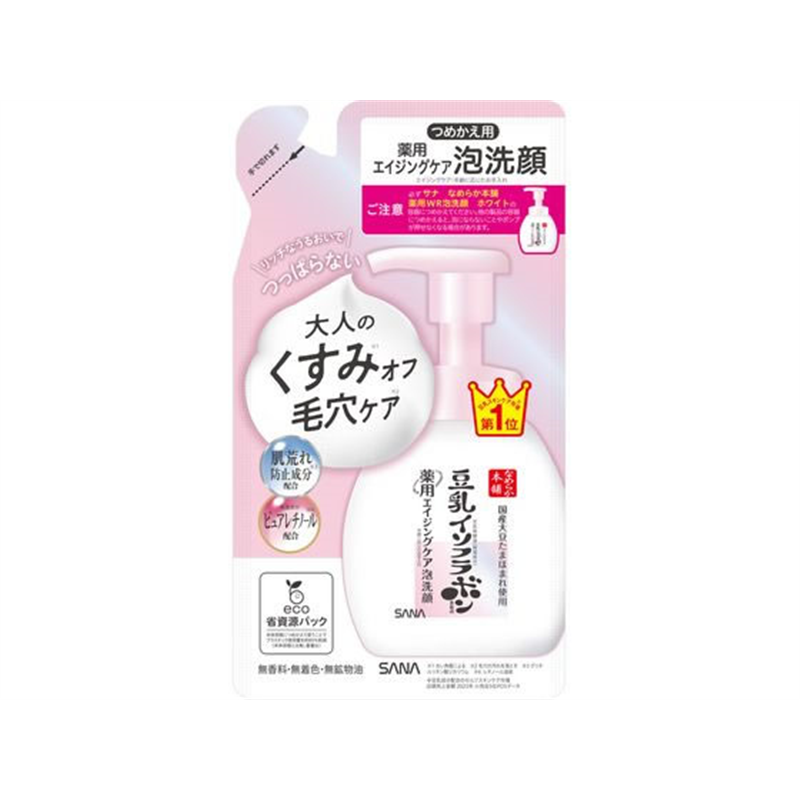 常盤薬品工業 サナ なめらか本舗 薬用リンクル泡洗顔 詰替 1個（ご注文単位1個）【直送品】
