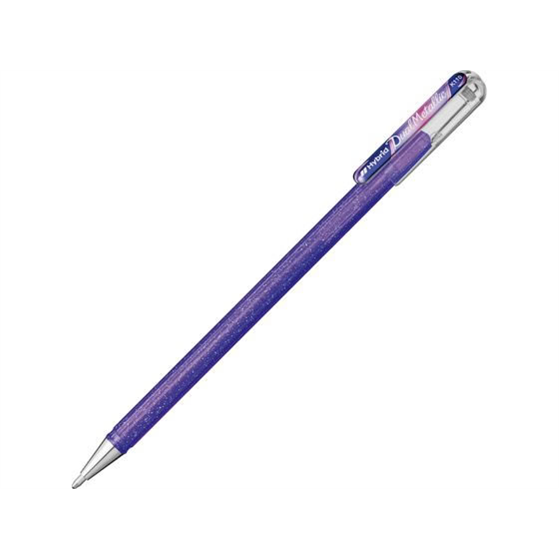 ぺんてる デュアルメタリック 1.0mm ライトバイオレット+メタリックレッド&BL 1本(ご注文単位1本)【直送品】