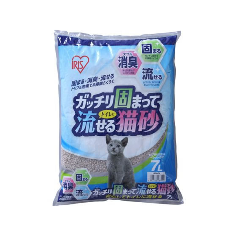アイリスオーヤマ ガッチリ固まってトイレに流せる猫砂 7L GTN-7L 1袋(ご注文単位1袋)【直送品】