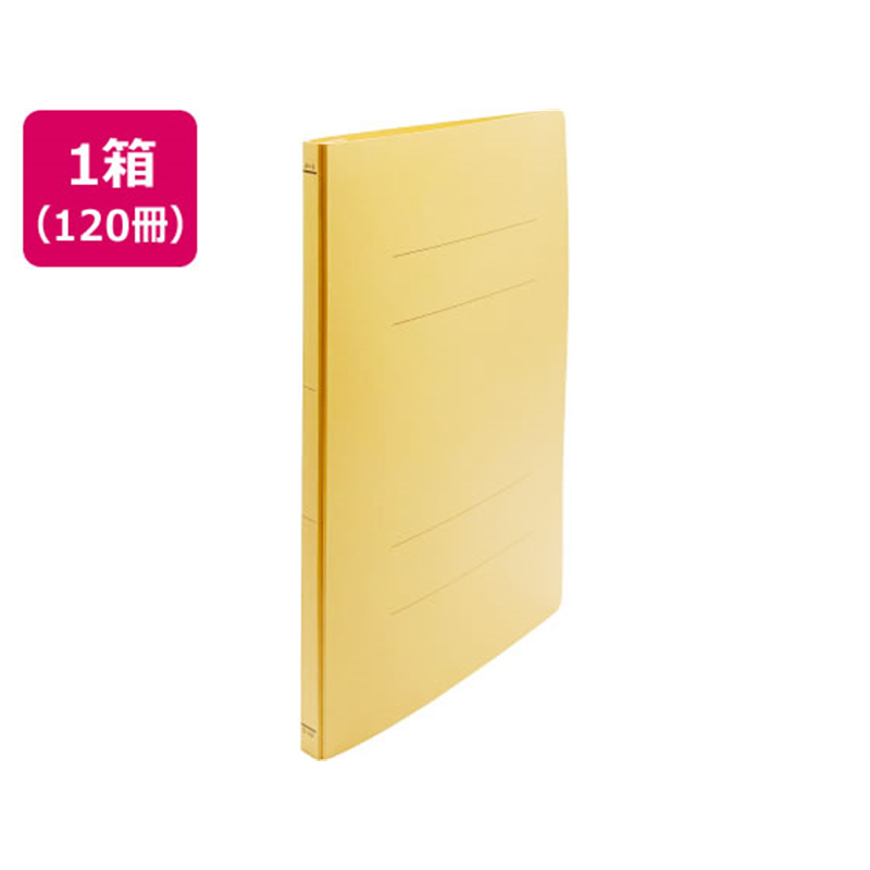 Forestway フラットファイルライト A4タテ とじ厚15mm 黄 120冊 1箱(ご注文単位1箱)【直送品】