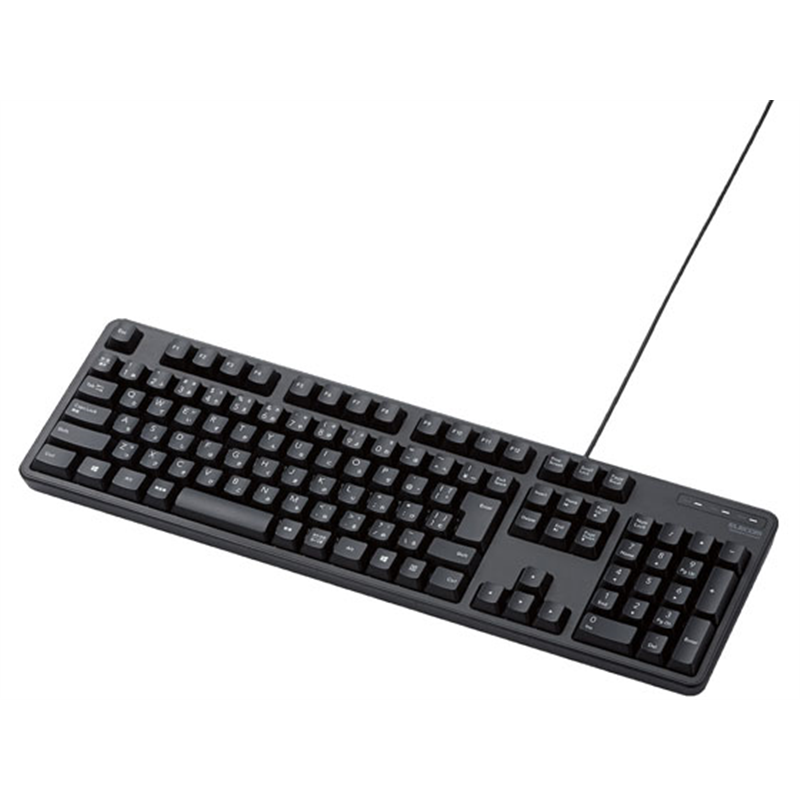 エレコム 有線フルキーボード メンブレン式 TK-FCM104BK 1個(ご注文単位1個)【直送品】
