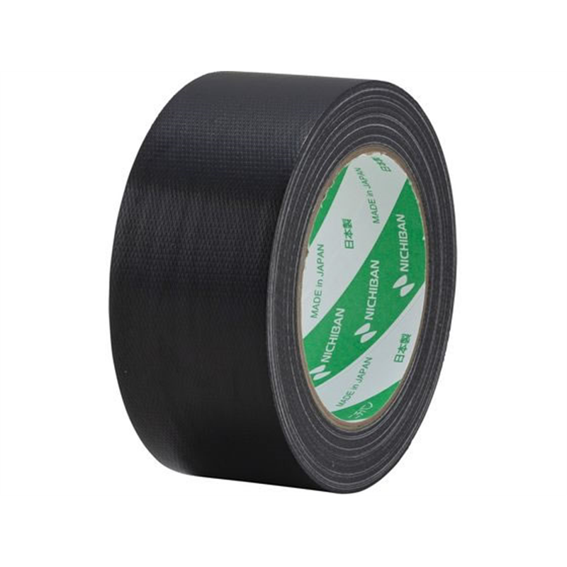 ニチバン 布粘着テープ 50mm×25m 黒 121N6-50 1巻(ご注文単位1巻)【直送品】