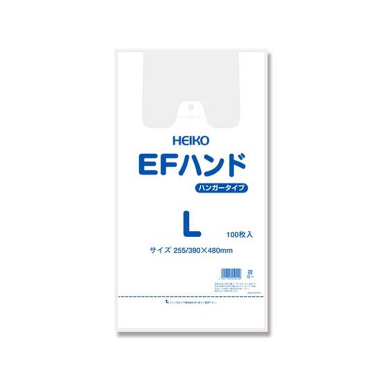 ヘイコー レジ袋 EFハンド L(390×480×マチ135mm) 100枚×10袋 1箱(ご注文単位1箱)【直送品】