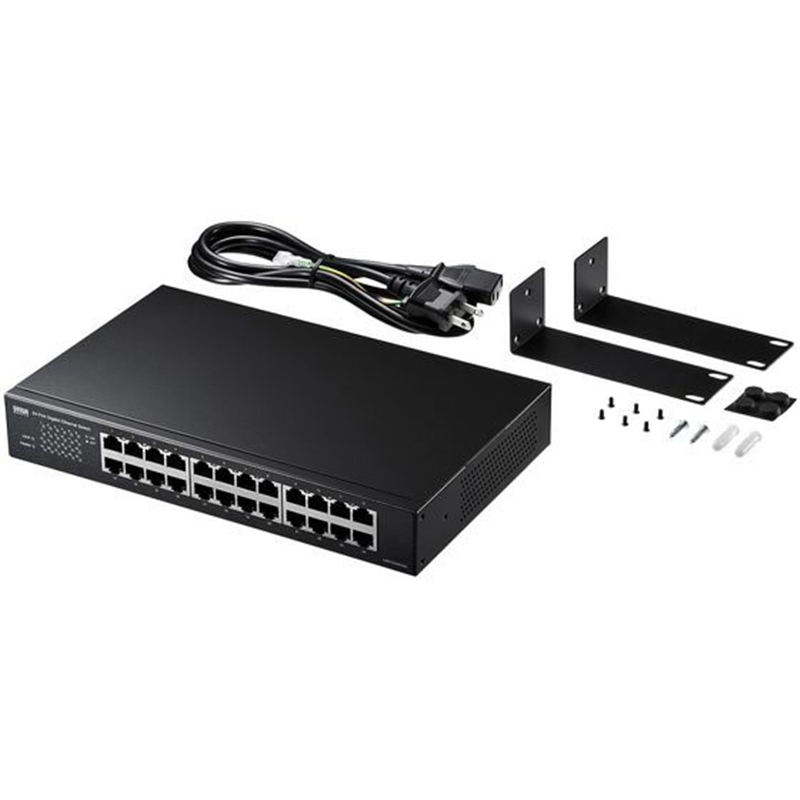 サンワサプライ Giga対応スイッチングハブ 24ポート・ループ検知機能付 1台(ご注文単位1台)【直送品】