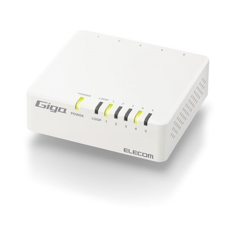 エレコム スイッチングハブ 5ポート EHC-G05PA4-W 1個(ご注文単位1個)【直送品】