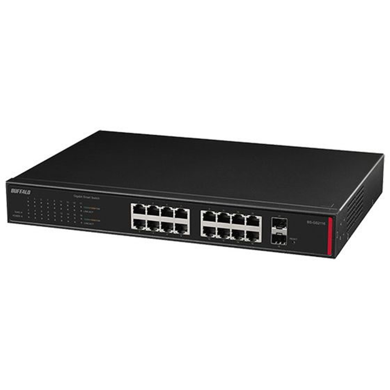 バッファロー 法人向け レイヤー2 Giga スマートスイッチ 16ポート ブラック 1台(ご注文単位1台)【直送品】