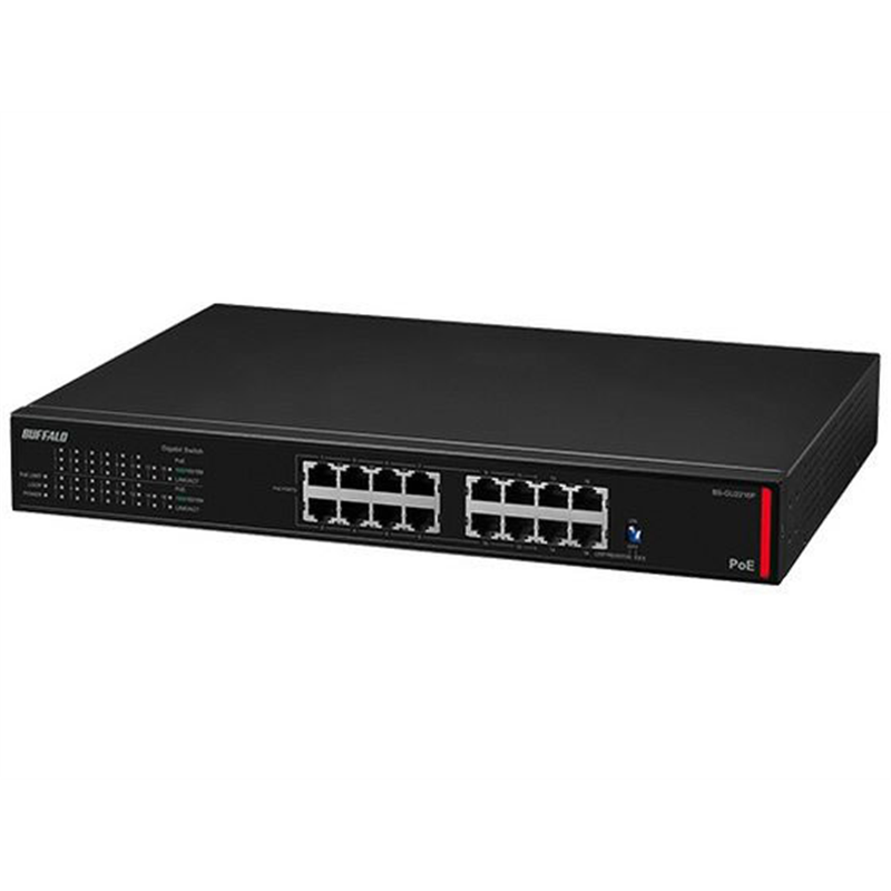 バッファロー 法人向けレイヤー2GigaPoEアンマネージスイッチ BS-GU2216P 1台(ご注文単位1台)【直送品】