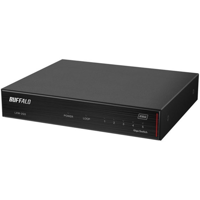 バッファロー 2.5GbE対応 5ポートスイッチングハブ LXW-2G5 1台(ご注文単位1台)【直送品】