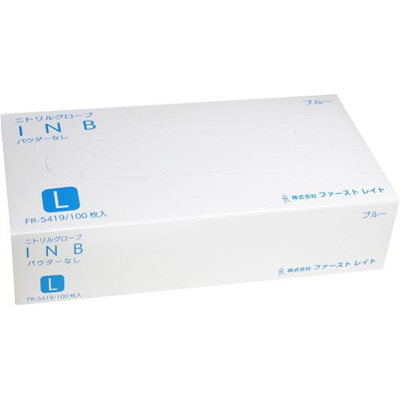 ファーストレイト ニトリルグローブ INB Lサイズ 100枚 FR-5419 1個（ご注文単位1個）【直送品】