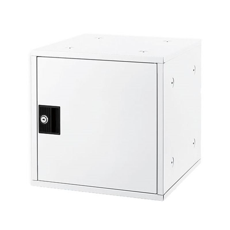 アスカ 組立式シューズボックス シリンダー錠タイプ ホワイト SB800W 1台（ご注文単位1台）【直送品】