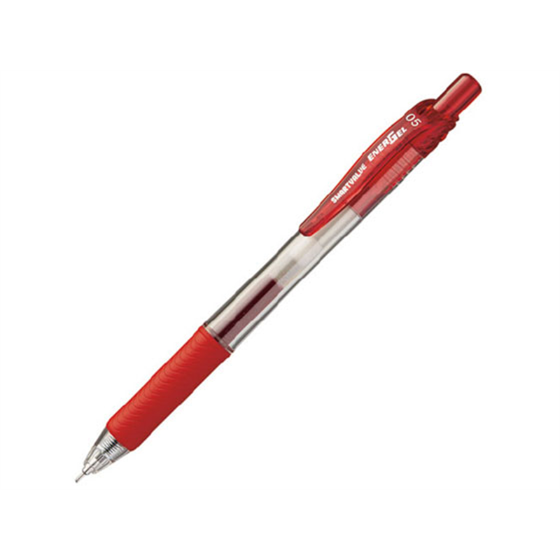 スマートバリュー ゲルノックボールペン 0.5mm 赤 1本 H043J-RD 1本（ご注文単位1本）【直送品】