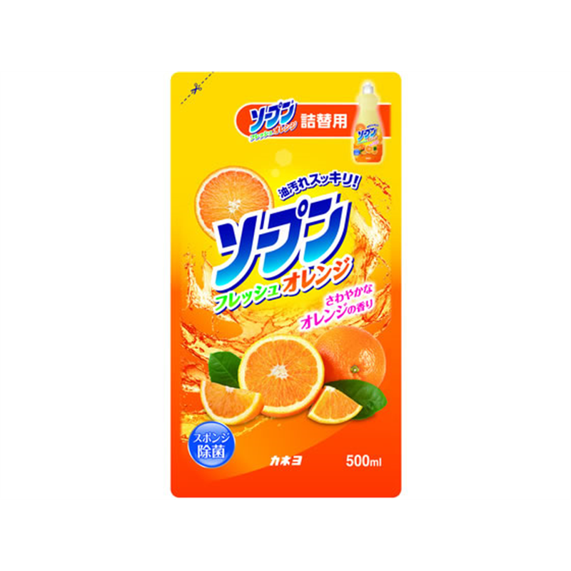 カネヨ石鹸 ソープンフレッシュオレンジ 詰替 500mL 1個（ご注文単位1個）【直送品】