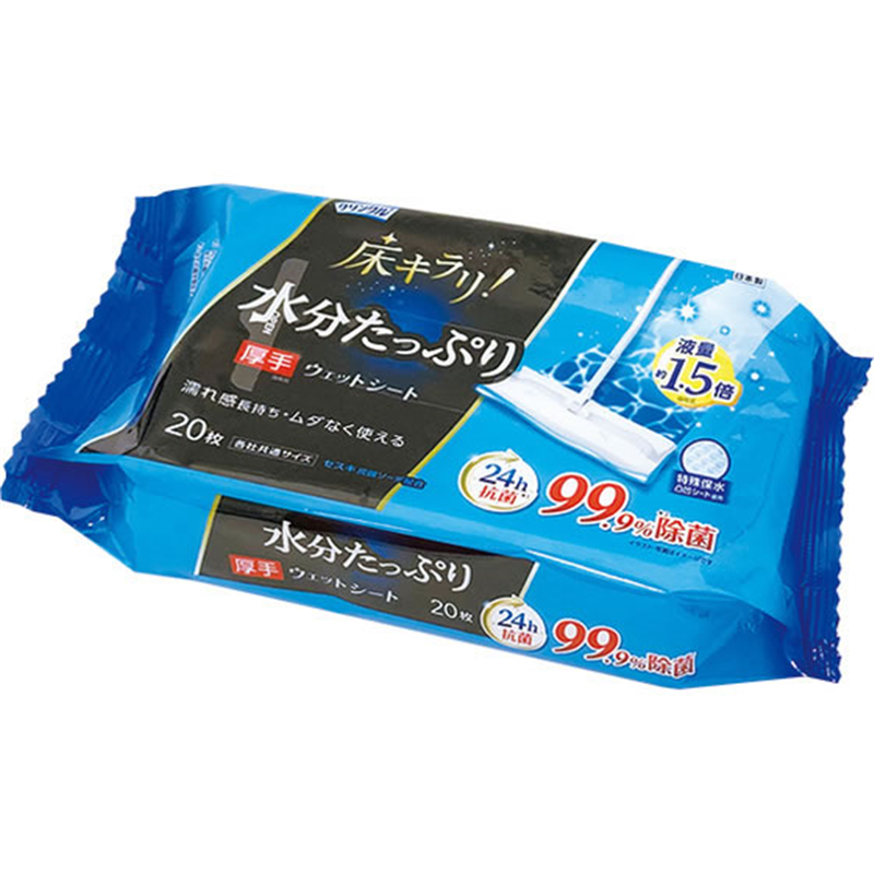 Life-do.Plus クリンクル 床キラリ 水分たっぷり フローリング 厚手 1パック（ご注文単位1パック）【直送品】
